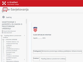Savjetovanje s javnošću za Zakon o prostornom uređenju